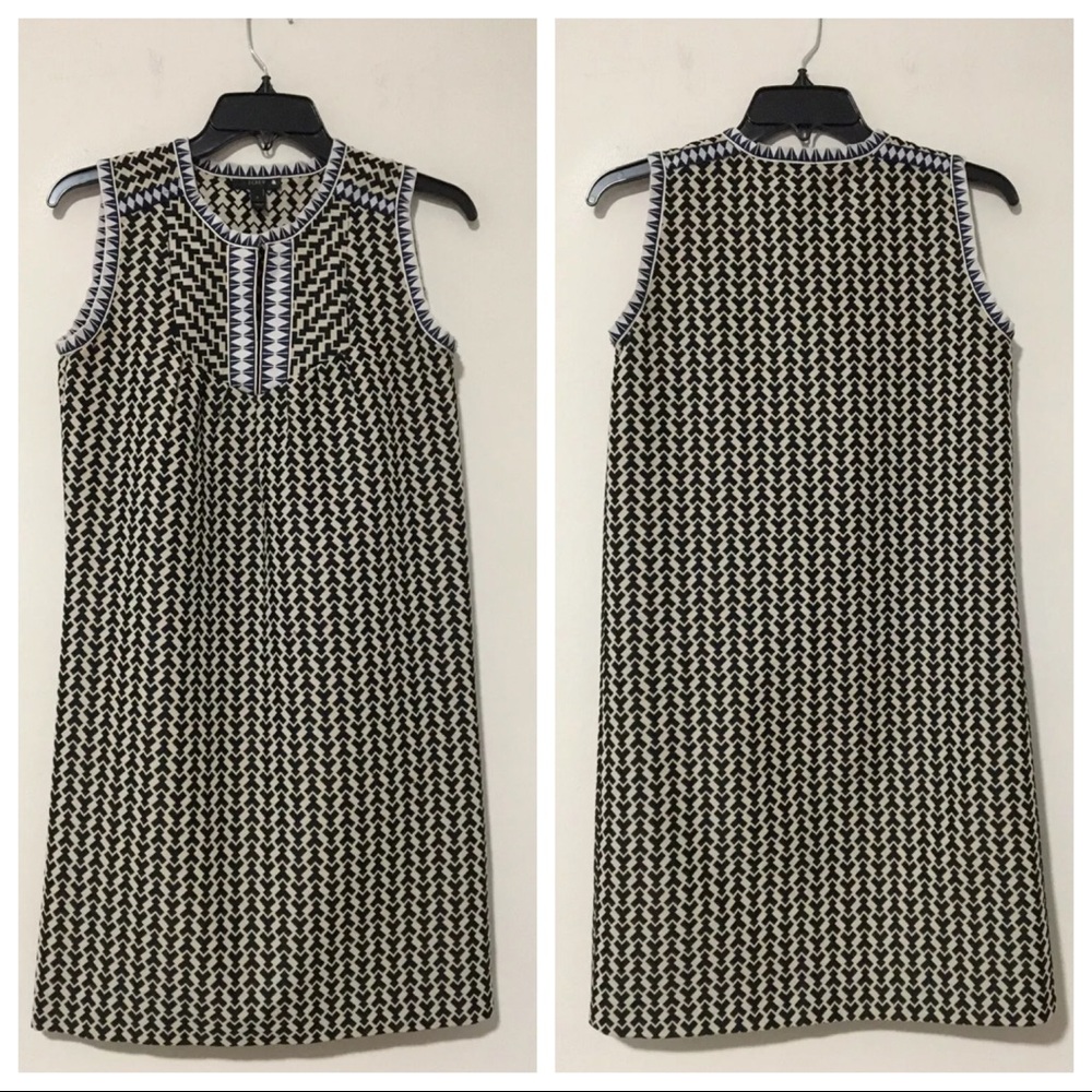 J Crew Arrow Print Shift Dress Geometric Pattern